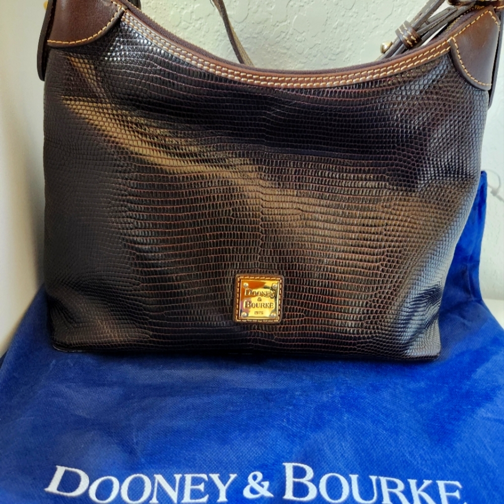 Dooney & Bourke Lizard-Embossed Leather Hobo, Created for Macy's
